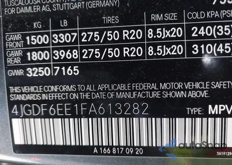 2015 Mercedes-Benz Gl 450 4Matic from USA, damaged, VIN 4JGDF6EE1FA613282